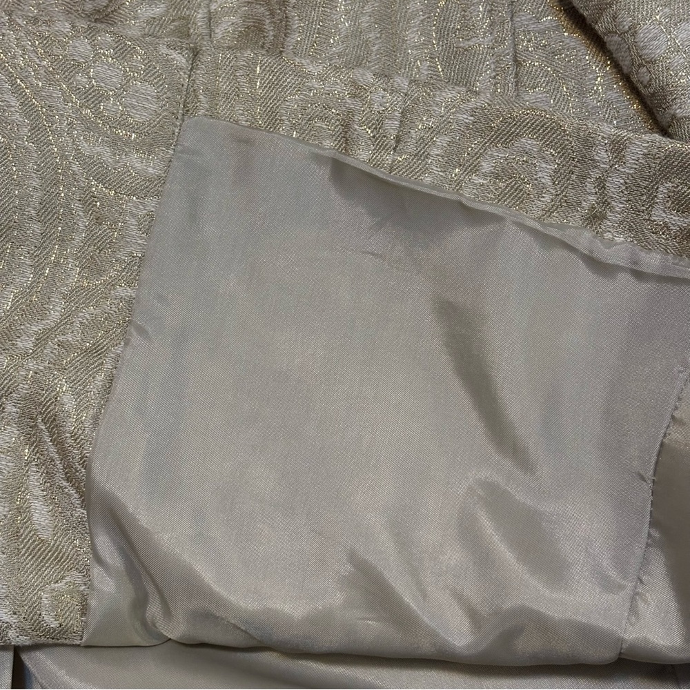 Talbots Metallic Gold Brocade Jacket, Size 12 - Picture 11 of 12